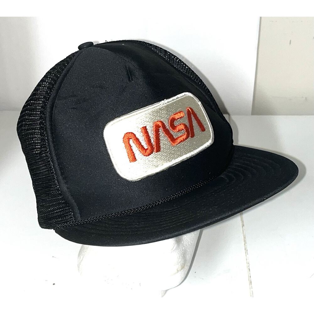 NASA Vtg Adult SnapBack Hat Navy Blue Nissin